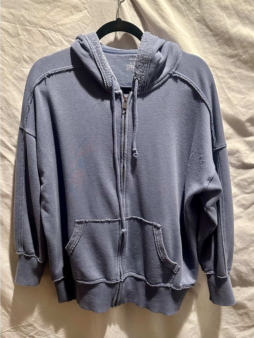 aerie Women’s Blue Zip-Up Hooded Sweatshirt
